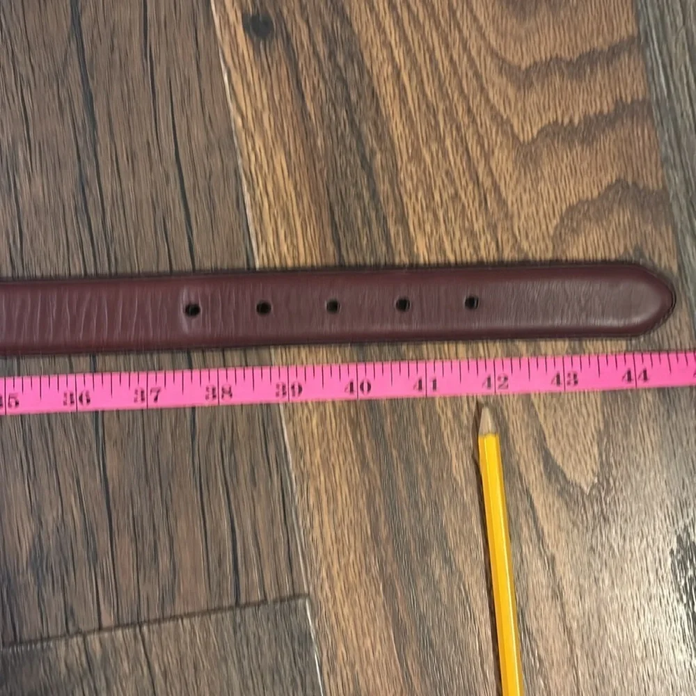 Vintage LL. Bean Classic Brown Leather Belt with Solid Brass Buckle Size  38